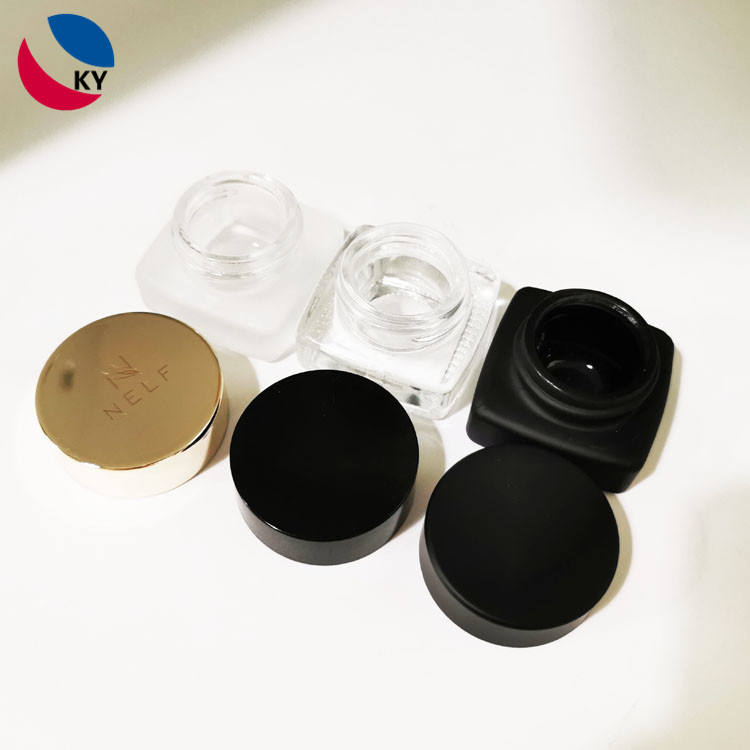 New arrival 5gr square glass lip balm jar cosmetics