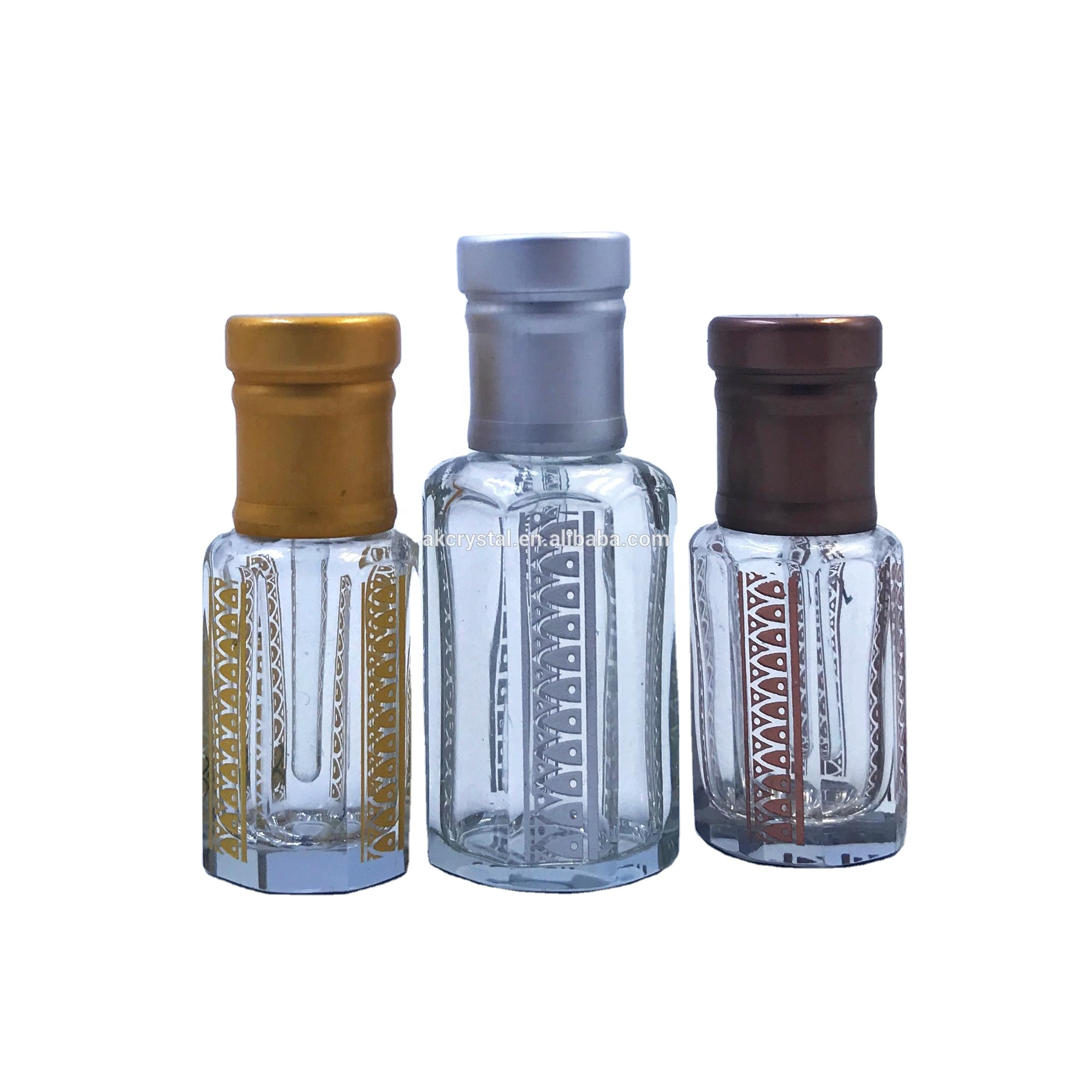 New arrival latest design can be used as a commemorative gift arabian attar glass perfume oil bottle