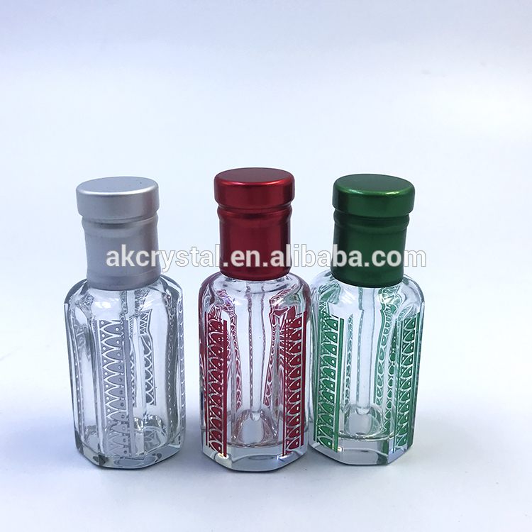 New arrival latest design can be used as a commemorative gift arabian attar glass perfume oil bottle