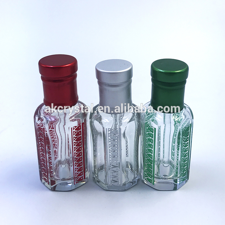 New arrival latest design can be used as a commemorative gift arabian attar glass perfume oil bottle