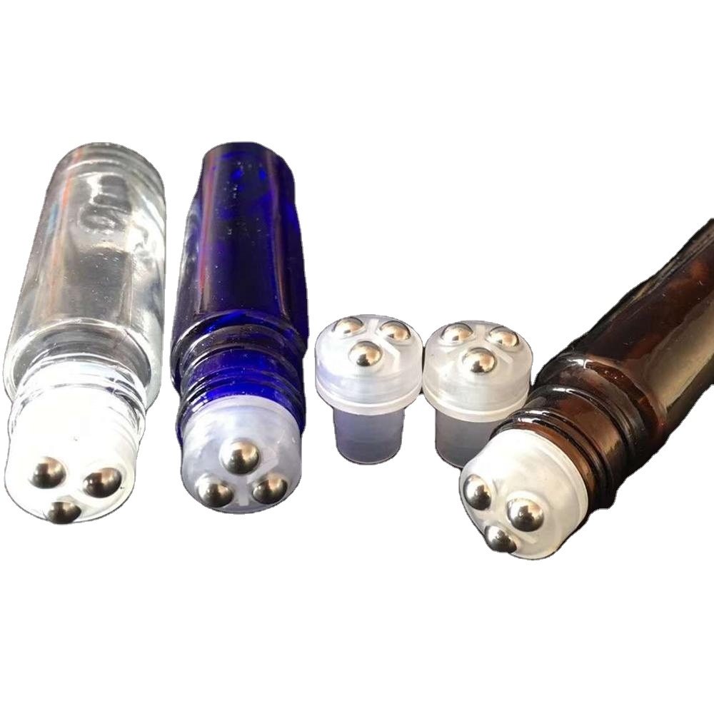 New arrival three head metal stainless roll ball for 10ml glass bottle