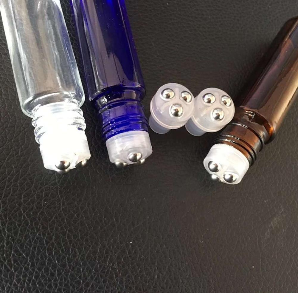 New arrival three head metal stainless roll ball for 10ml glass bottle