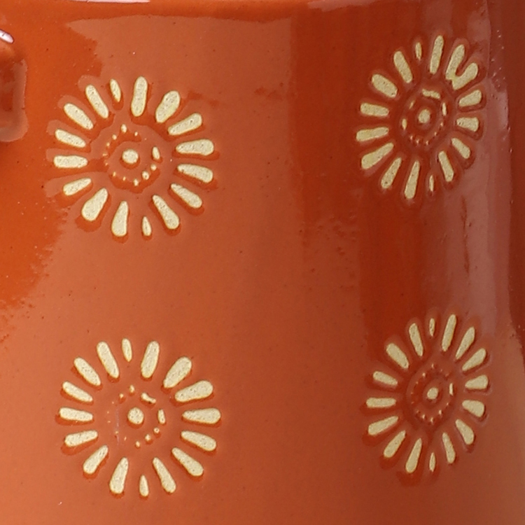 New arrivals food storage hand painted orange ceramic storage tea coffee sugar canisters with spoon