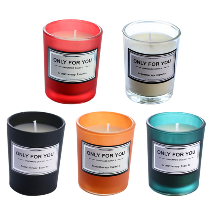 New arrive wholesale clear embossed candle glass jar with metal lid 12oz