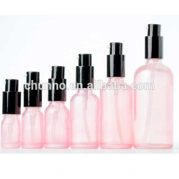 New best selling 5ml 10ml 15ml 30ml 50ml 100ml pink amber glass essential oil e liquid bottle