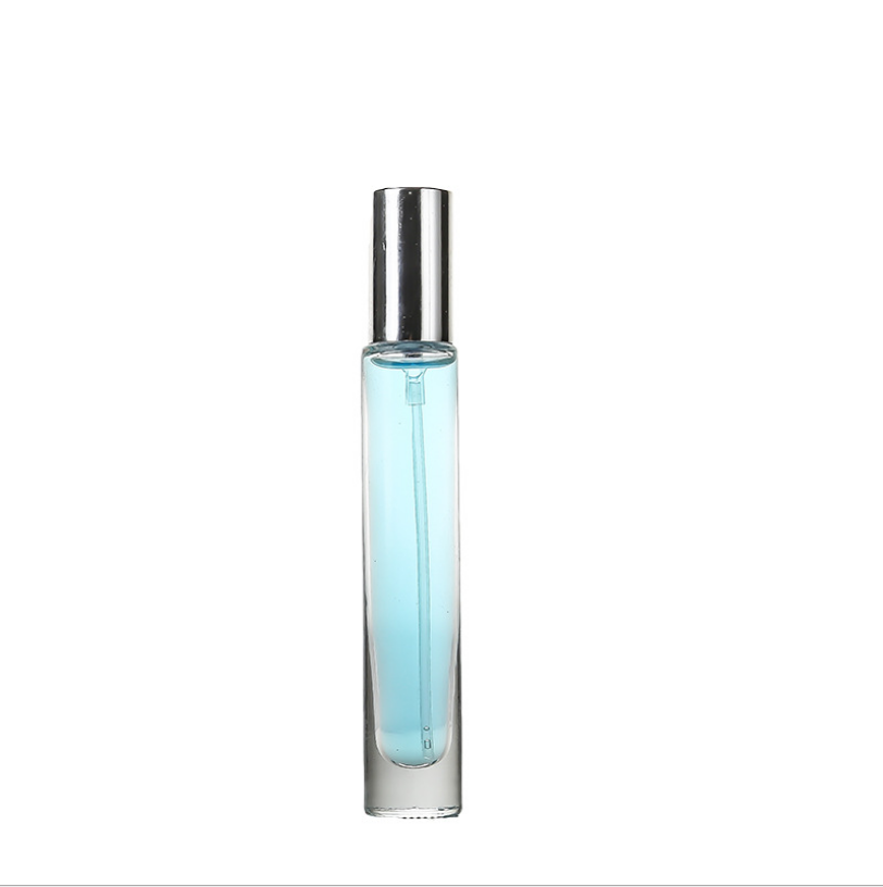 New clear cylinder heavy wall thick bottom square perfume glass bottles 1/3 oz roller 10ml roll on bottle for essential oil