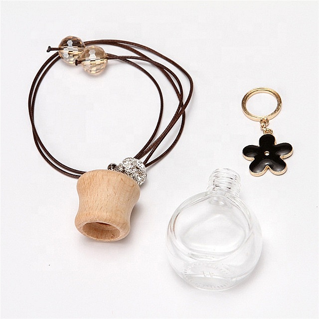 New clear round 8ml car perfume bottle for air freshener
