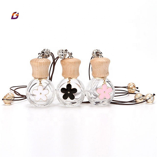 New clear round 8ml car perfume bottle for air freshener