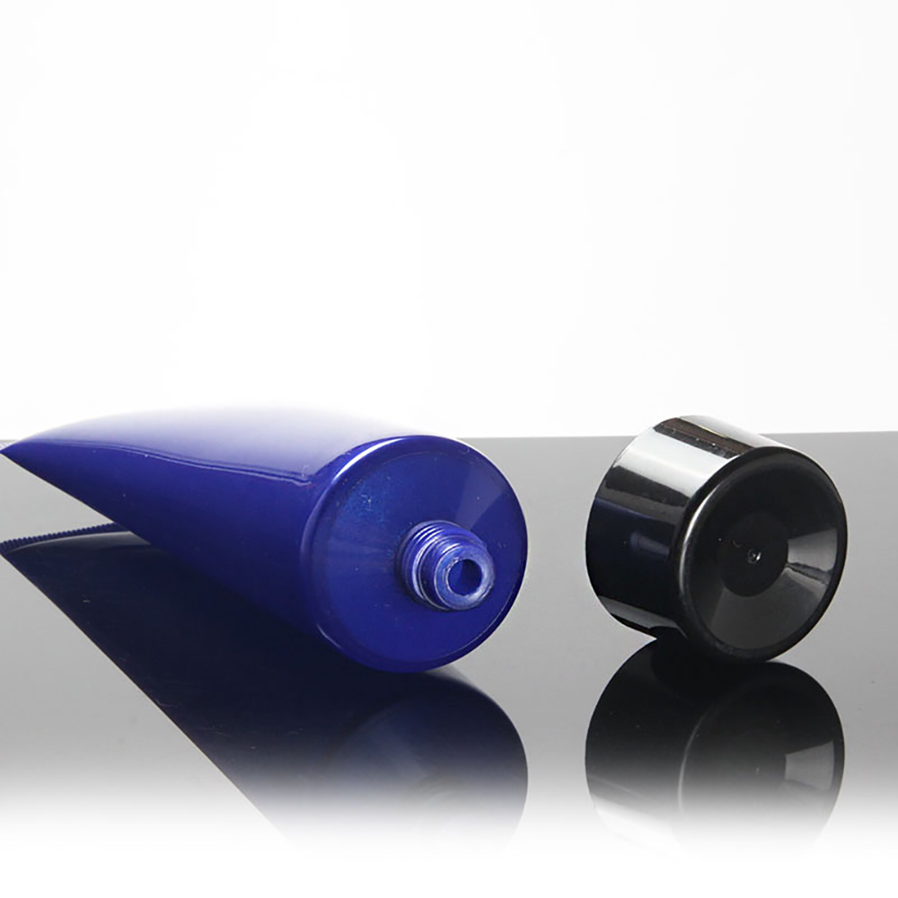 New color of cosmetic soft tube packaging in 100ml with silver gold or black cap for face cleaning