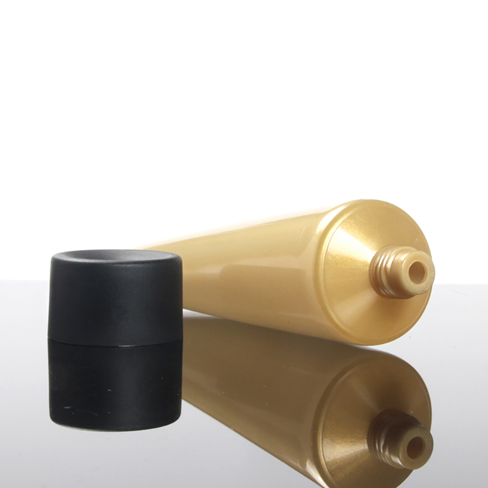 New color of cosmetic soft tube packaging in 100ml with silver gold or black cap for face cleaning