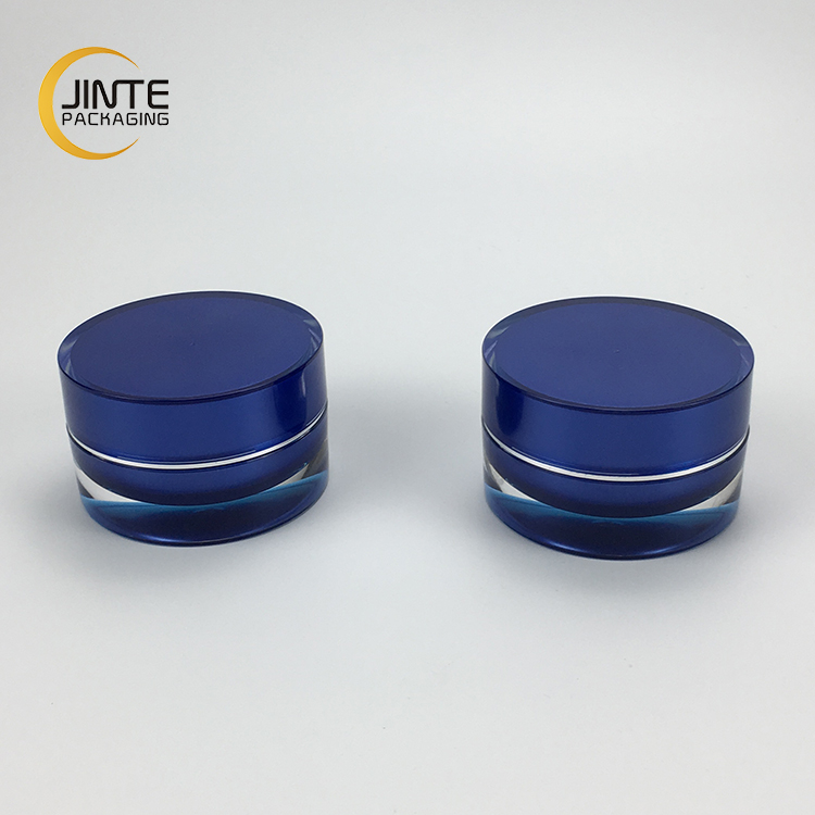 New color products 5g 10g 15g 30g 50g 100g 200g recycled empty dark blue beauty acrylic cosmetic jars