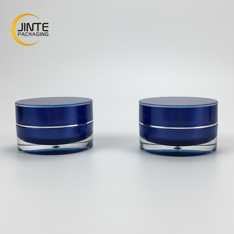 New color products 5g 10g 15g 30g 50g 100g 200g recycled empty dark blue beauty acrylic cosmetic jars