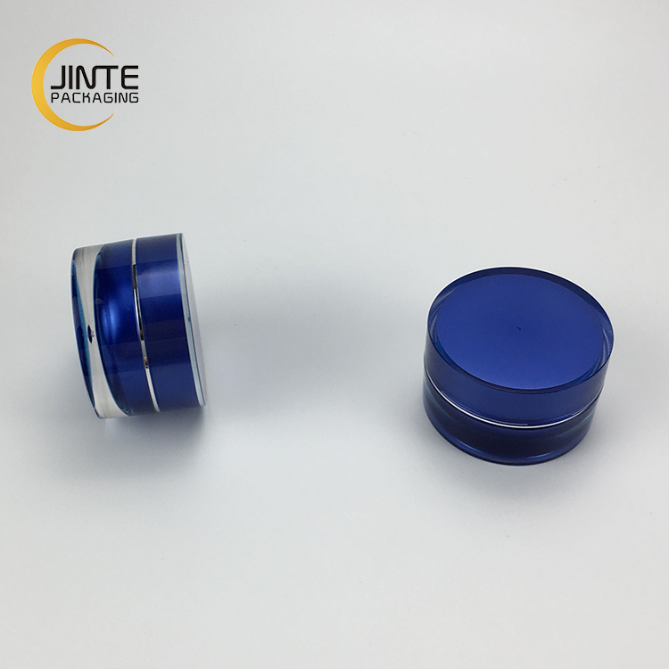 New color products 5g 10g 15g 30g 50g 100g 200g recycled empty dark blue beauty acrylic cosmetic jars