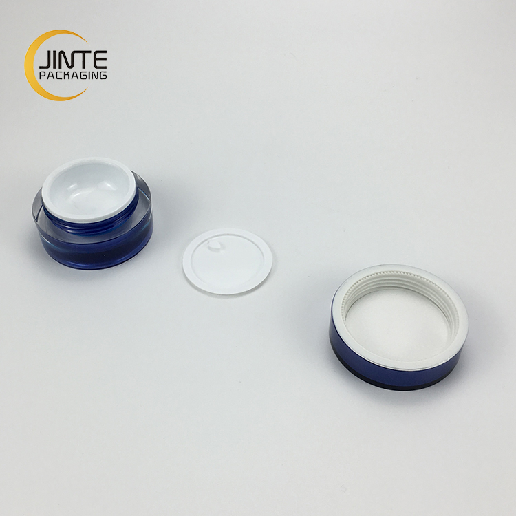 New color products 5g 10g 15g 30g 50g 100g 200g recycled empty dark blue beauty acrylic cosmetic jars