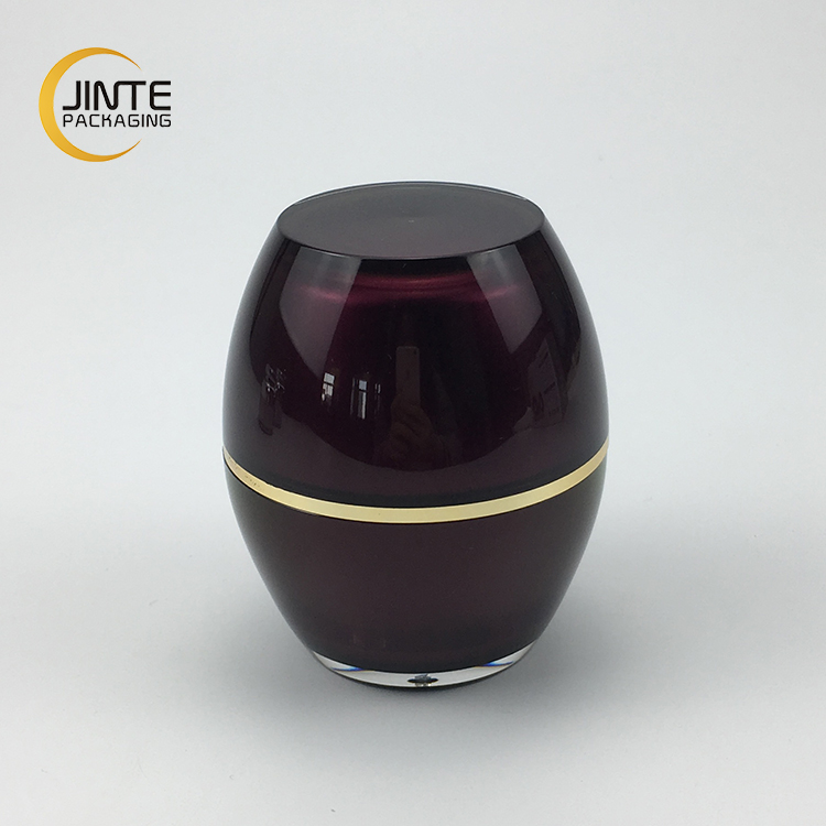 New color products barrel shape cosmetics containers and packaging 30g 50g high quality acrylic plastic jar for night cream