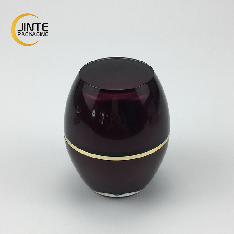New color products barrel shape cosmetics containers and packaging 30g 50g high quality acrylic plastic jar for night cream