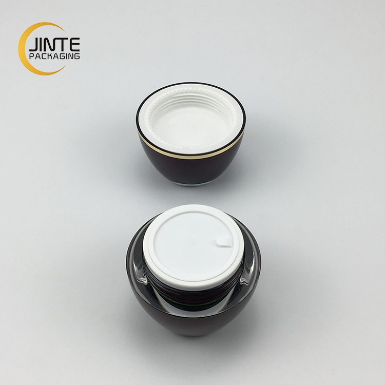 New color products barrel shape cosmetics containers and packaging 30g 50g high quality acrylic plastic jar for night cream