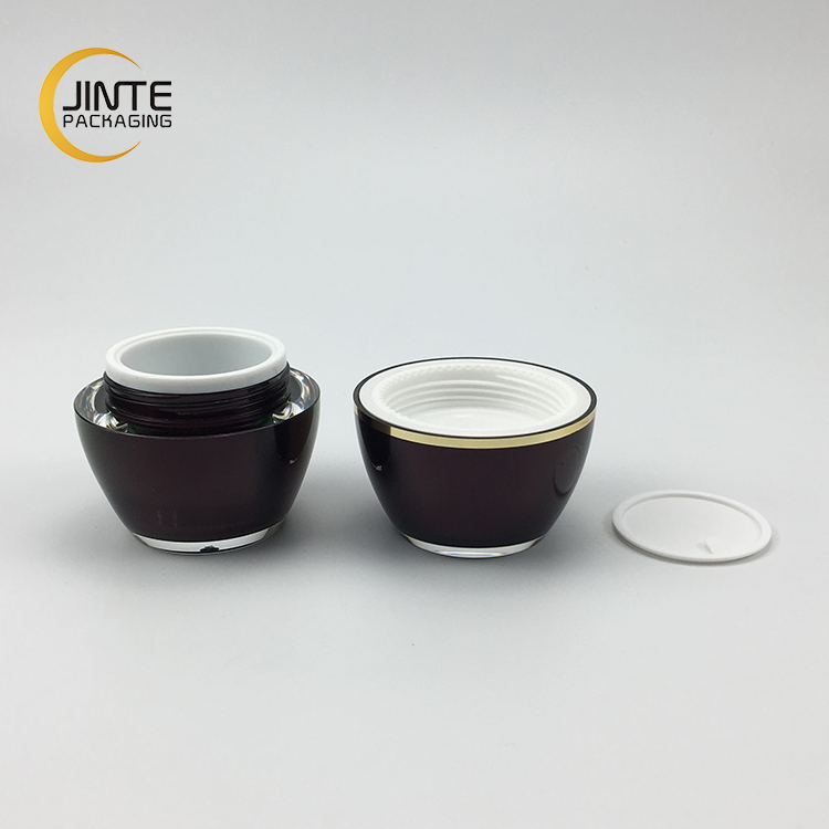 New color products barrel shape cosmetics containers and packaging 30g 50g high quality acrylic plastic jar for night cream