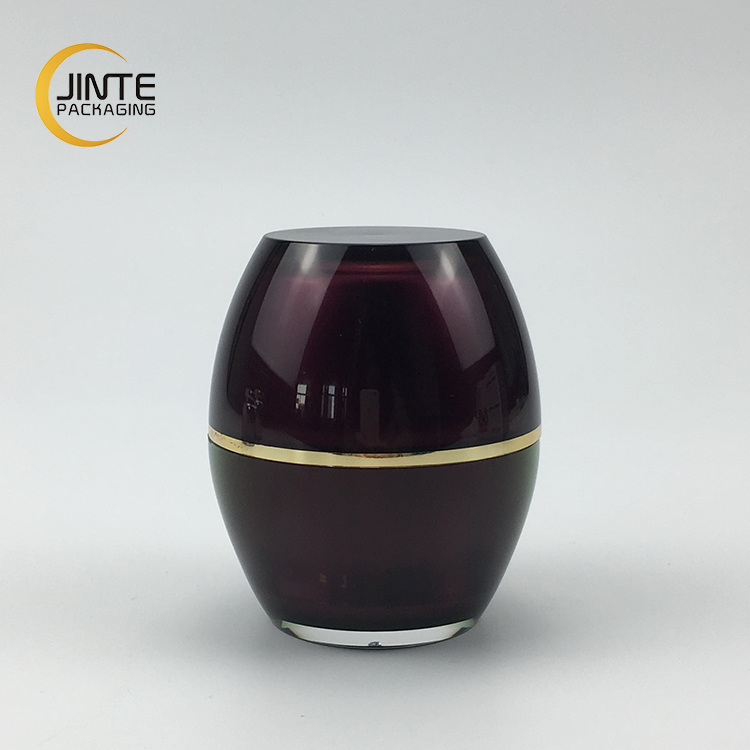 New color products barrel shape cosmetics containers and packaging 30g 50g high quality acrylic plastic jar for night cream