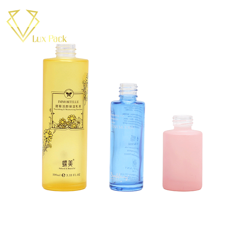 New cosmetic container frosted skincare cream glass bottle and jar