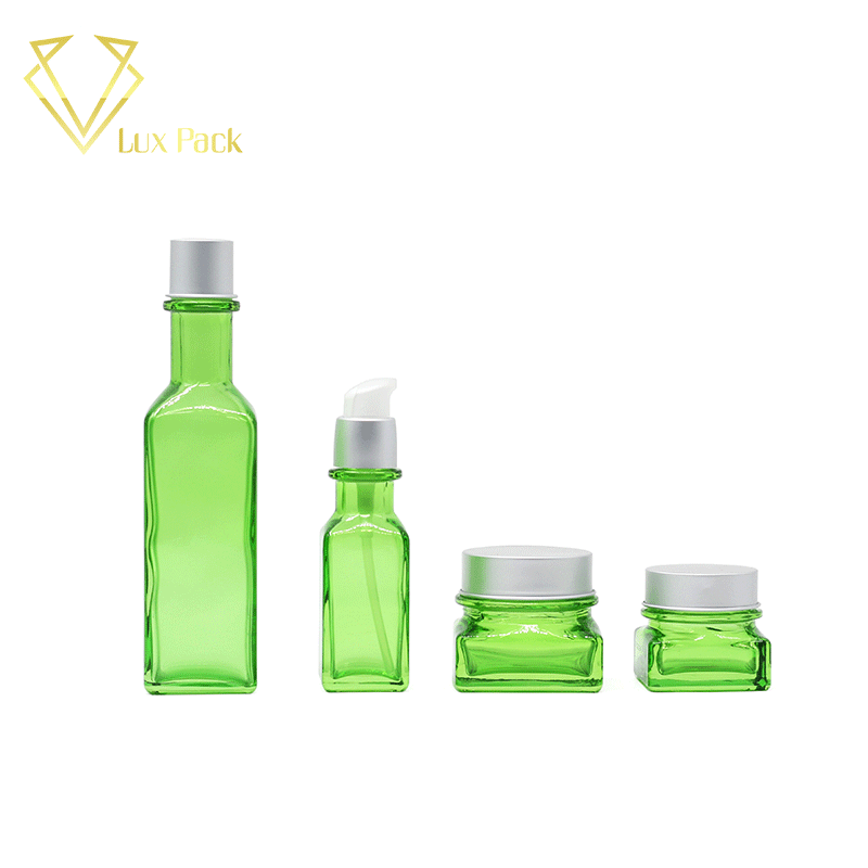 New cosmetic container frosted skincare cream glass bottle and jar