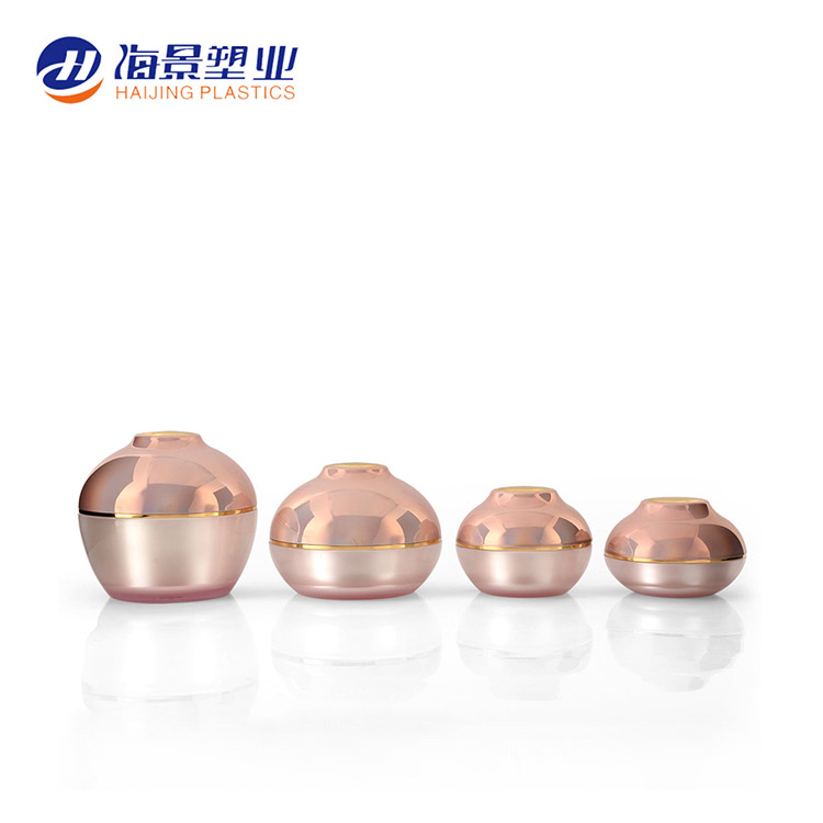 New cosmetic container sample empty pink color luxury acrylic cosmetics face cream jars