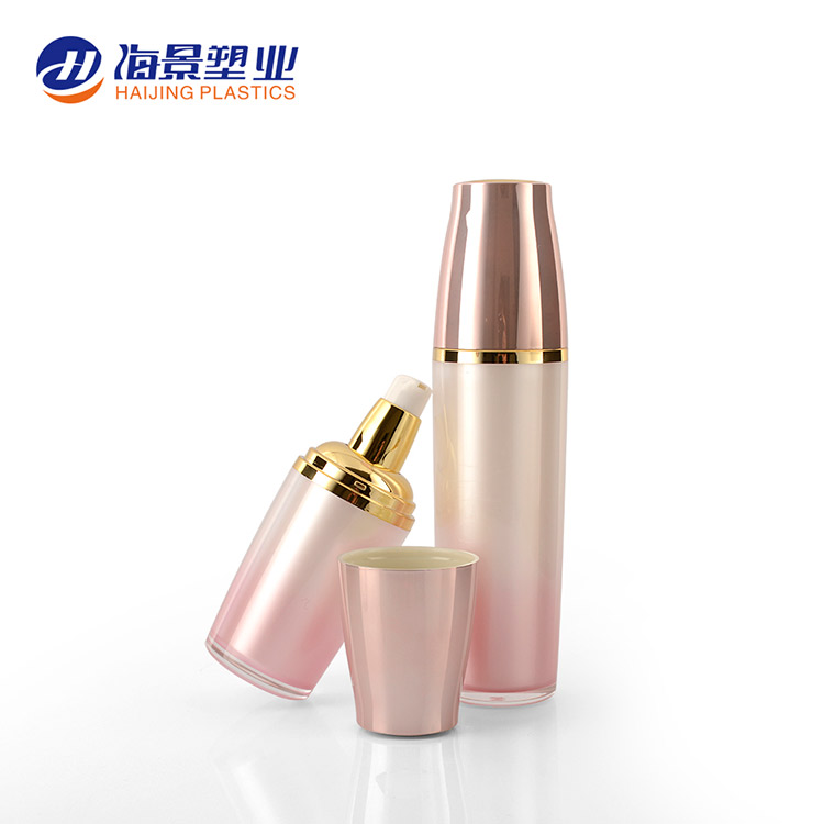 New cosmetic container sample empty pink color luxury acrylic cosmetics face cream jars
