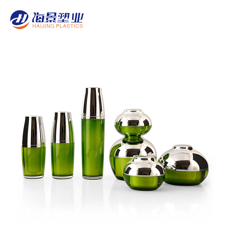 New cosmetic container sample empty pink color luxury acrylic cosmetics face cream jars