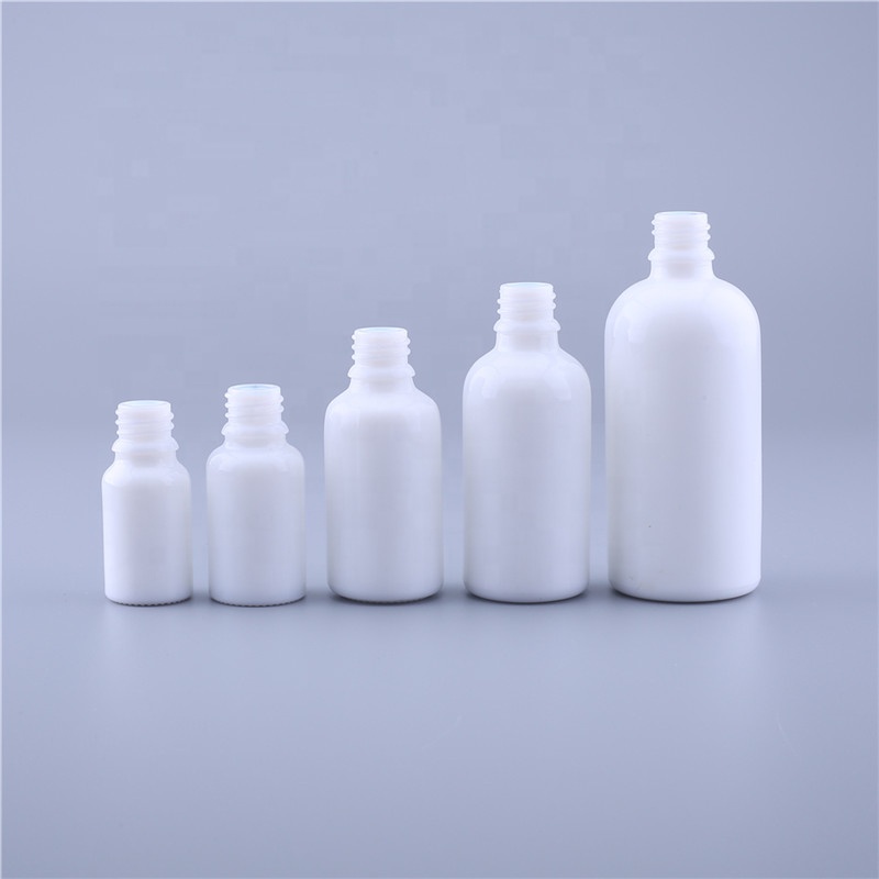 New cosmetics white color Glass Spray Bottle 10ml 20ml 30ml 50ml 100ml Perfume Packing Bottle with Silver Gold sprayer