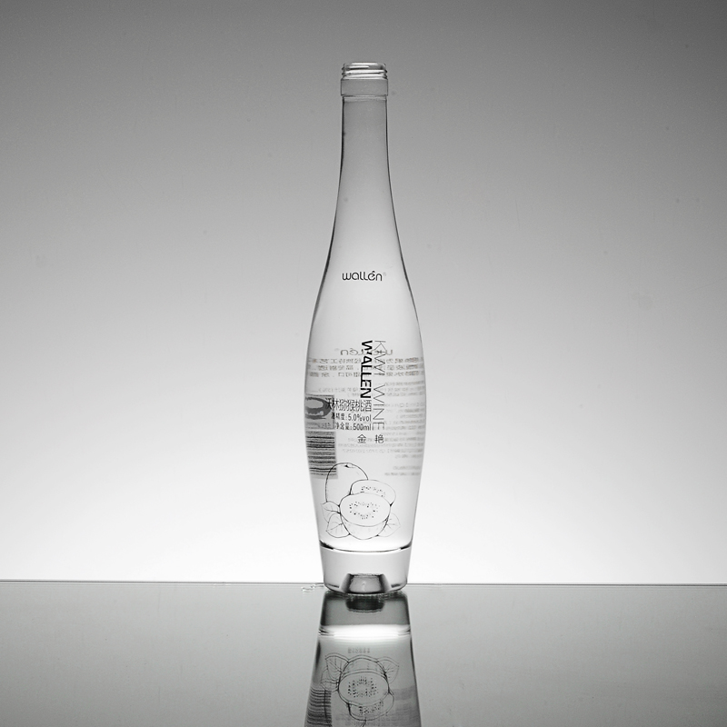 New custom 700ml long neck empty spirit bottle glass whisky liquor bottle 375ml