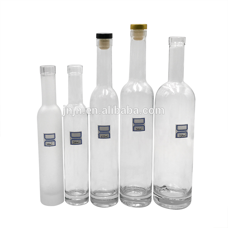 New custom Clear Screw Cap Wine Bottles/long neck empty spirit bottle/whisky liquor bottle