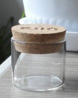 New cute glass empty honey jars/1 oz mini glass jar/glass jars with wooden lid/Customize offer
