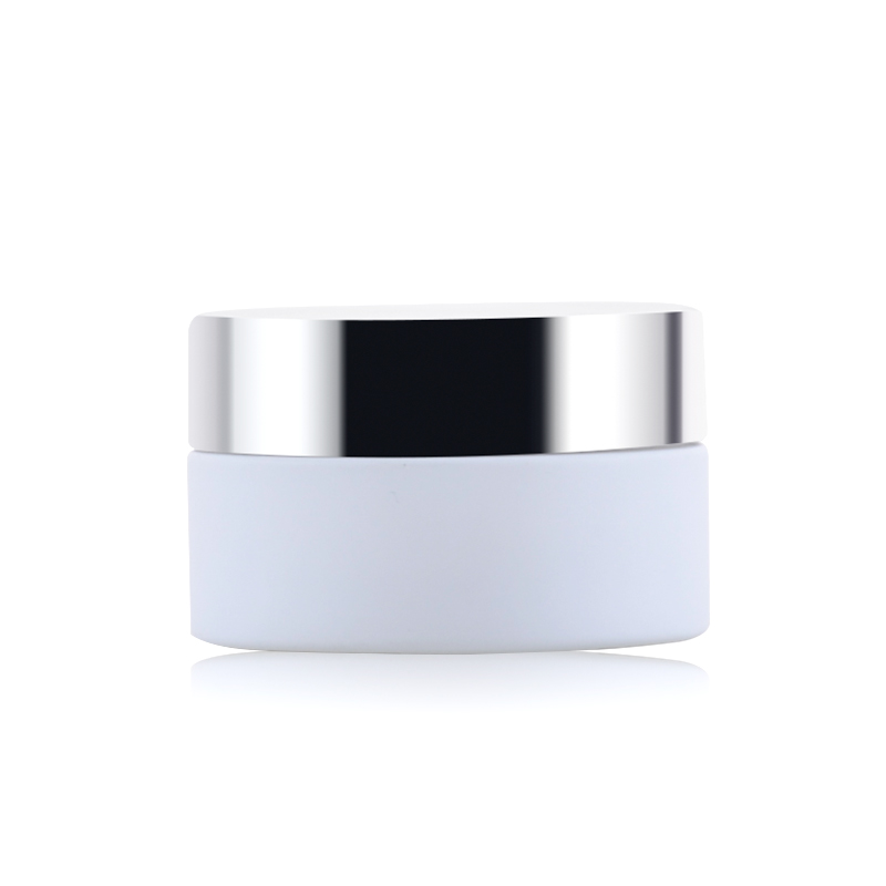 New desgin 30g Clear Glass jar with aluminum cap for skin care cream packing