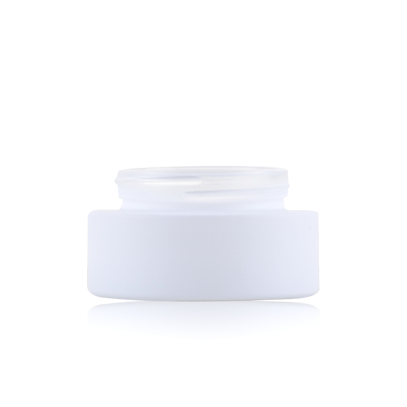 New desgin 30g Clear Glass jar with aluminum cap for skin care cream packing