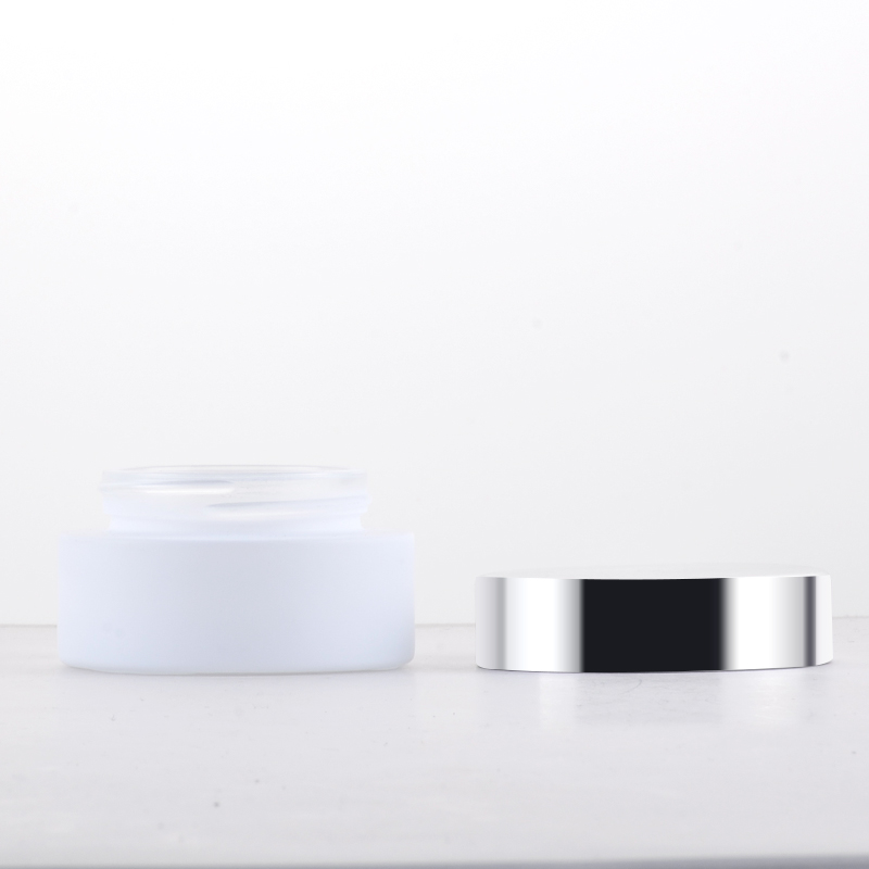 New desgin 30g Clear Glass jar with aluminum cap for skin care cream packing