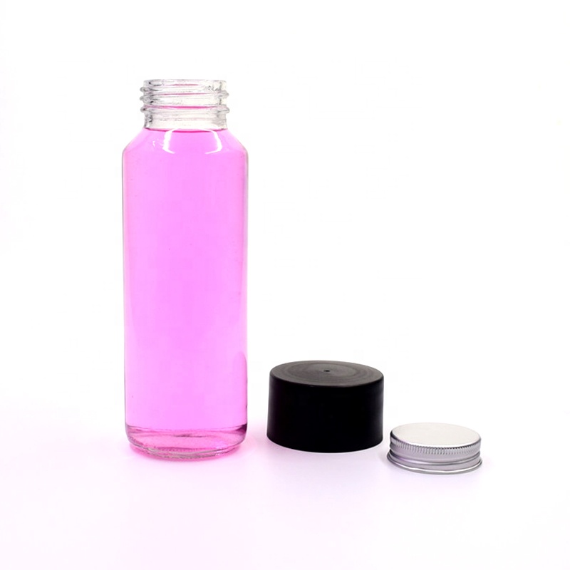 New design 10 oz 300ml clear round beverage glass bottle fruit juice milk tea water cold brew coffee packing with airtight lids