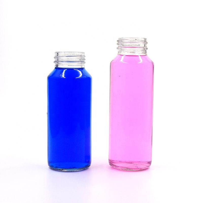 New design 10 oz 300ml clear round beverage glass bottle fruit juice milk tea water cold brew coffee packing with airtight lids