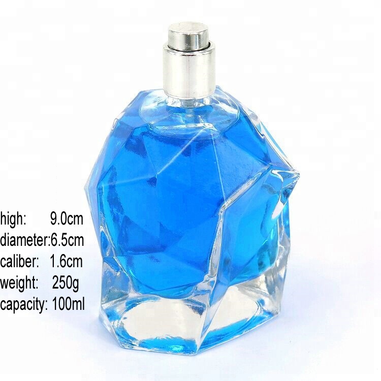 New design 100ml reusable Free Sample lalique perfume bottle of glass