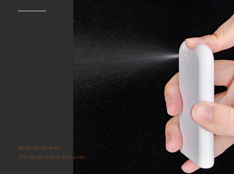 New design 20ml mini credit card spray bottle PP plastic pocket perfume bottle with sprayer