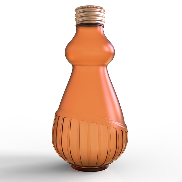 New design 250ml 350ml 400ml Customized beverage glass packaging container juice kombucha bottle