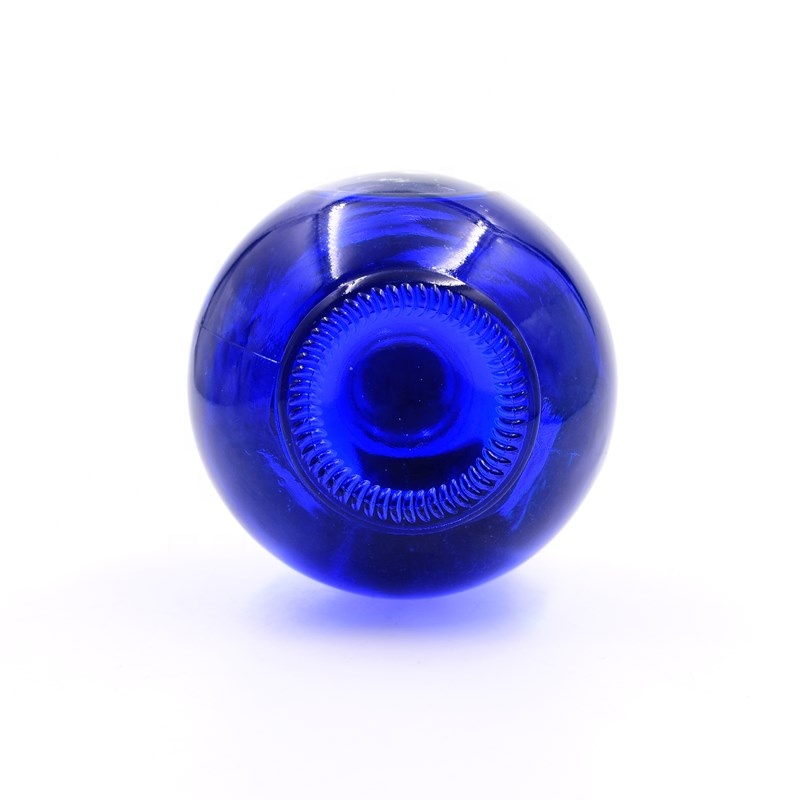 New design 280ml clear round perfume aromatherapy bottles Fragrance reed diffuser glass bottle with natural synthetic cork lid