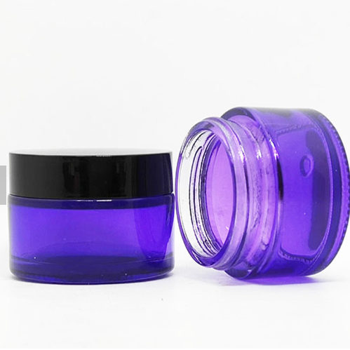 New design 30g 50g 100g CBD Isolate jars resistance cap frosted glass cosmetic jars