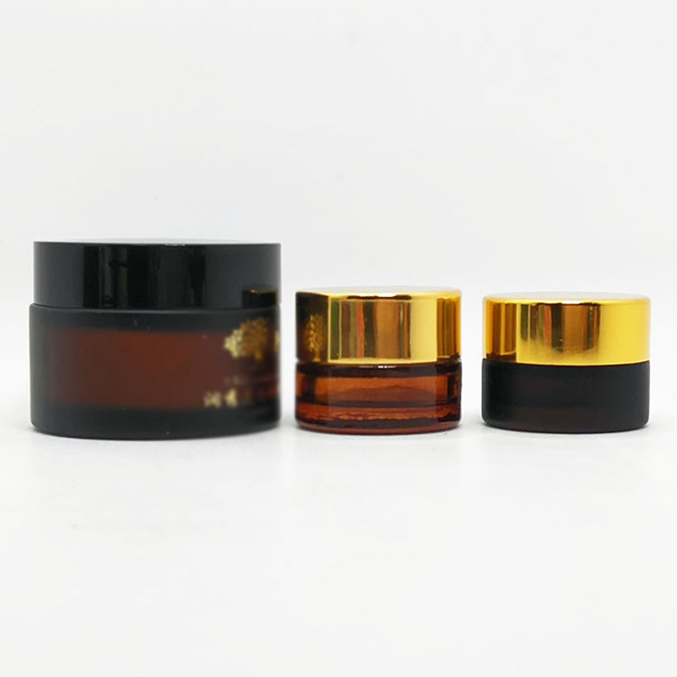New design 30g 50g 100g CBD Isolate jars resistance cap frosted glass cosmetic jars