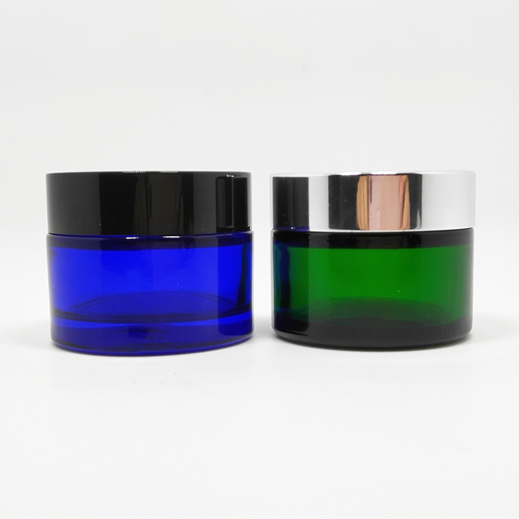 New design 30g 50g 100g CBD Isolate jars resistance cap frosted glass cosmetic jars