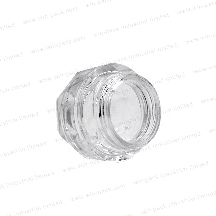 New design 30g 50g clear empty glass body eye cream jar with gold cap