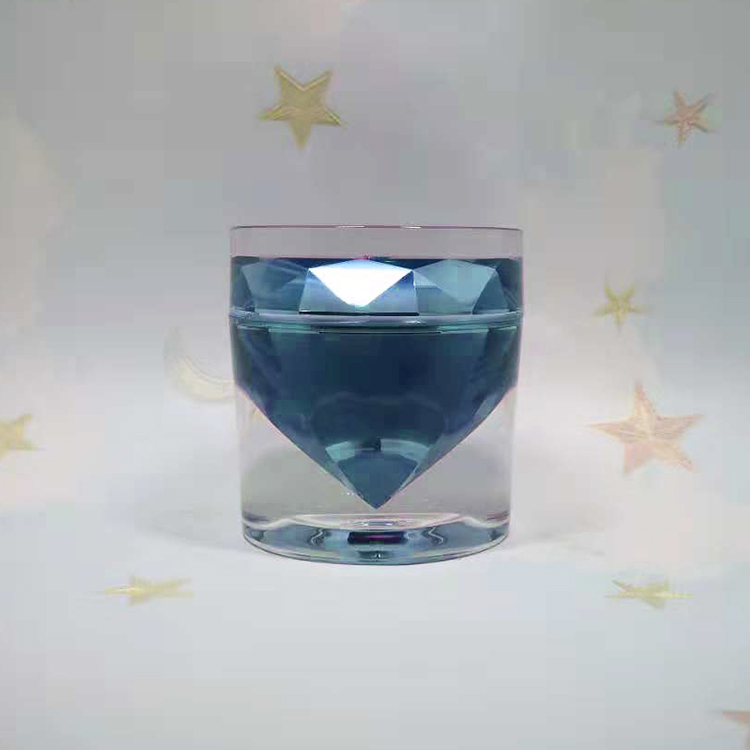 New design 50g luxury Blue Diamond facial cream jar acrylic cosmetic