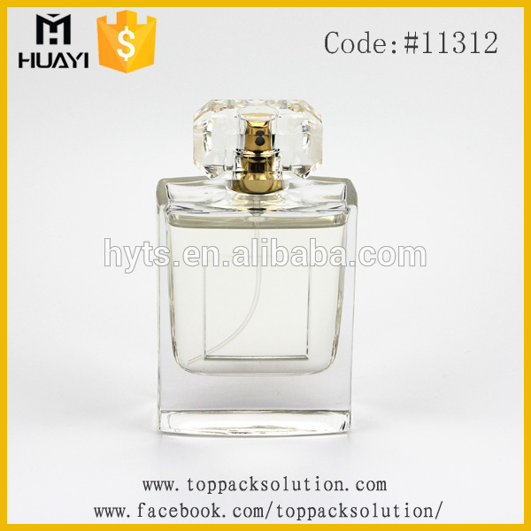 New design 50ml 100ml decorative glass perfume bottle