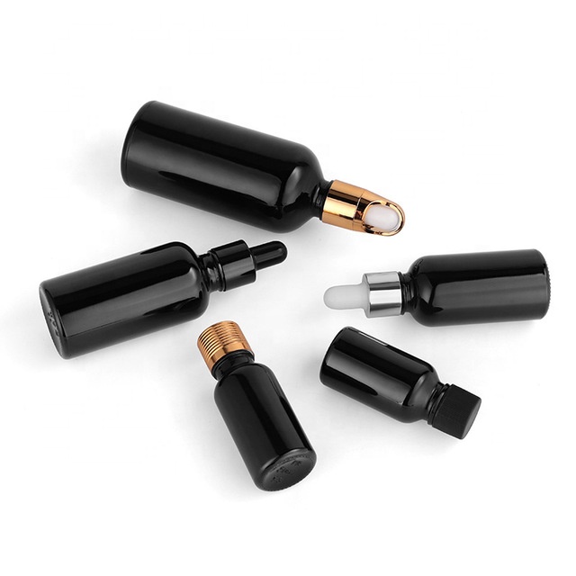 New design Black color essential oil bottles with wholesale price