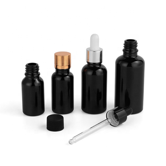 New design Black color essential oil bottles with wholesale price
