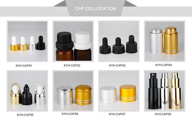 New design Black color essential oil bottles with wholesale price